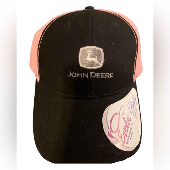 John Deere “One Size Fits Most” Women's Black Cotton Baseball Cap - Picture 3 of 5